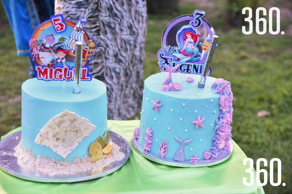 $!El pastel de cumpleaños de los festejados.