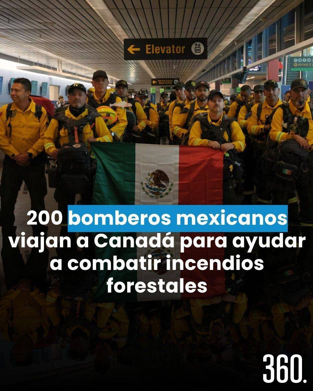 $!Bomberos mexicanos que viajaron a Canadá.