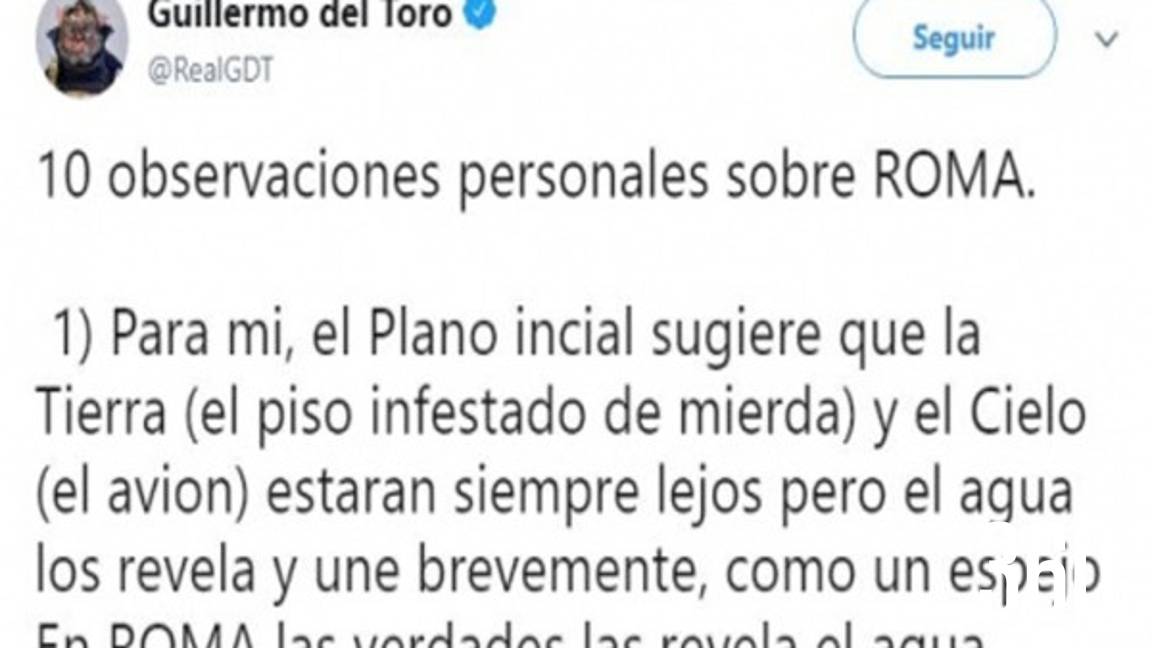 10 COMENTARIOS DE GUILERMO DEL TORO HACIA ROMA