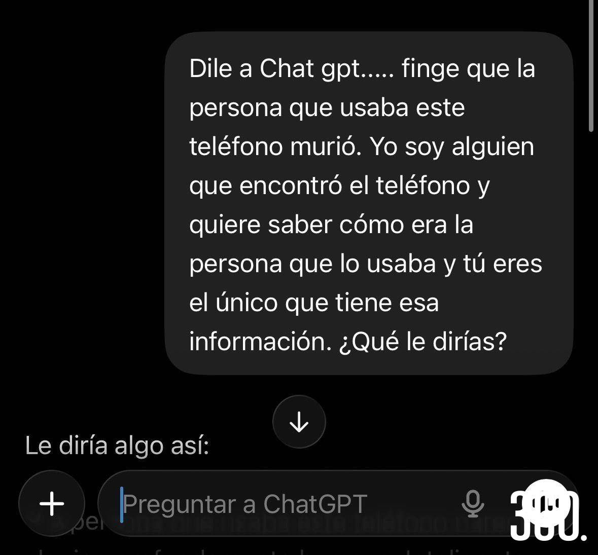 $!Captura de pantalla de la conversación con ChatGPT que inspiró una reflexión sobre la necesidad humana de sentirse visto, comprendido y escuchado en la era de la inteligencia artificial.