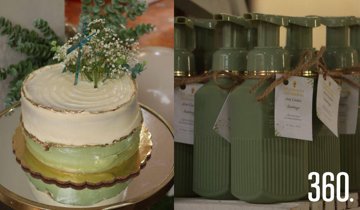 $!El pastel y los recuerdos lucieron en verde olivo para la ocasión.