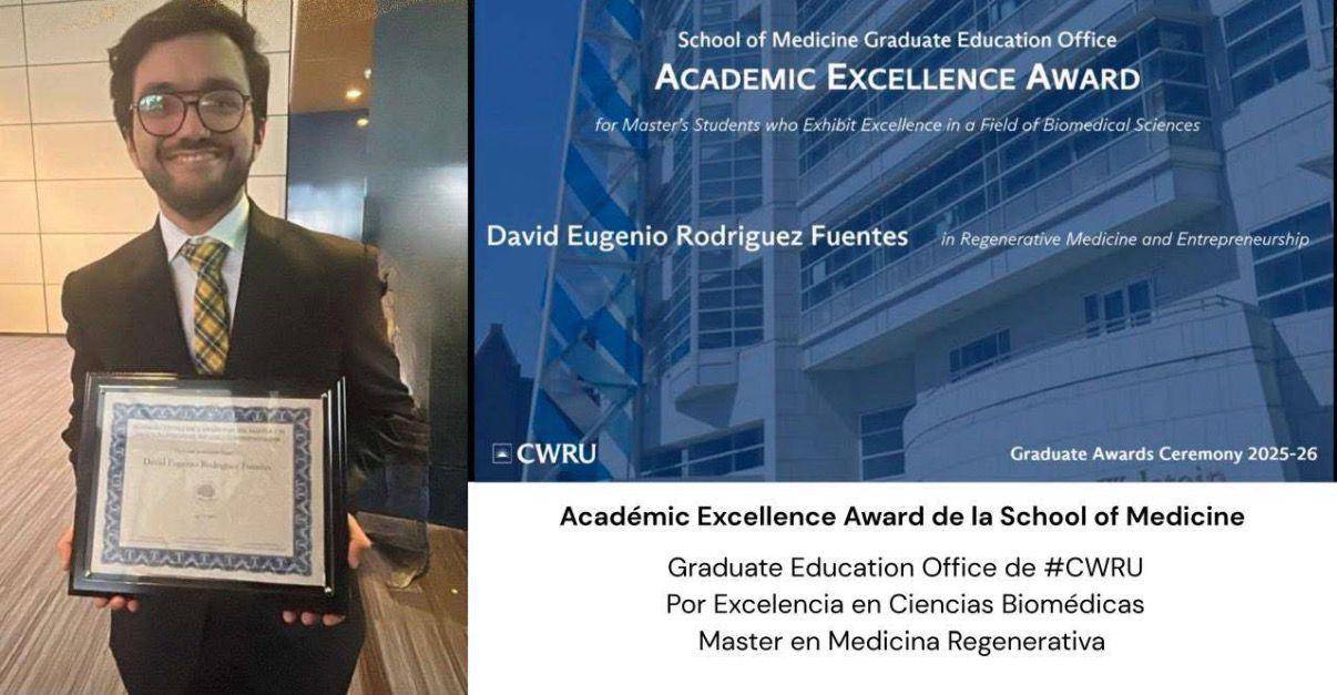 $!David Eugenio Rodríguez con su reconocimiento.
