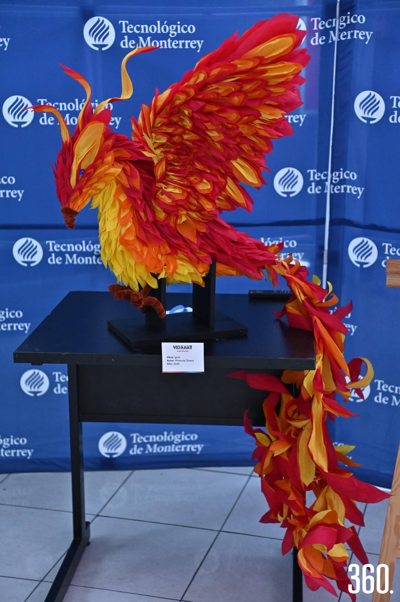 $!Se expuso esta llamativa escultura.