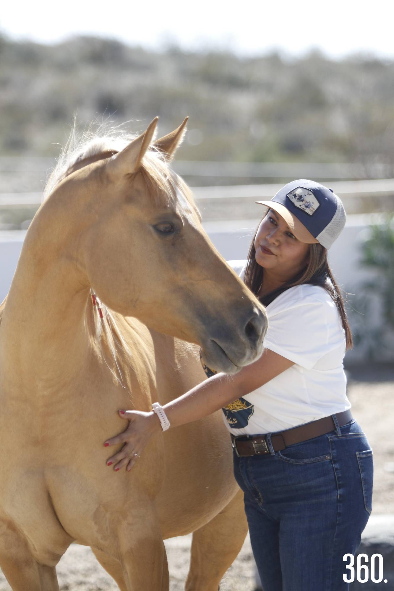 $!En un entorno abierto, Sandra trabaja con caballos como facilitadores del proceso terapéutico.