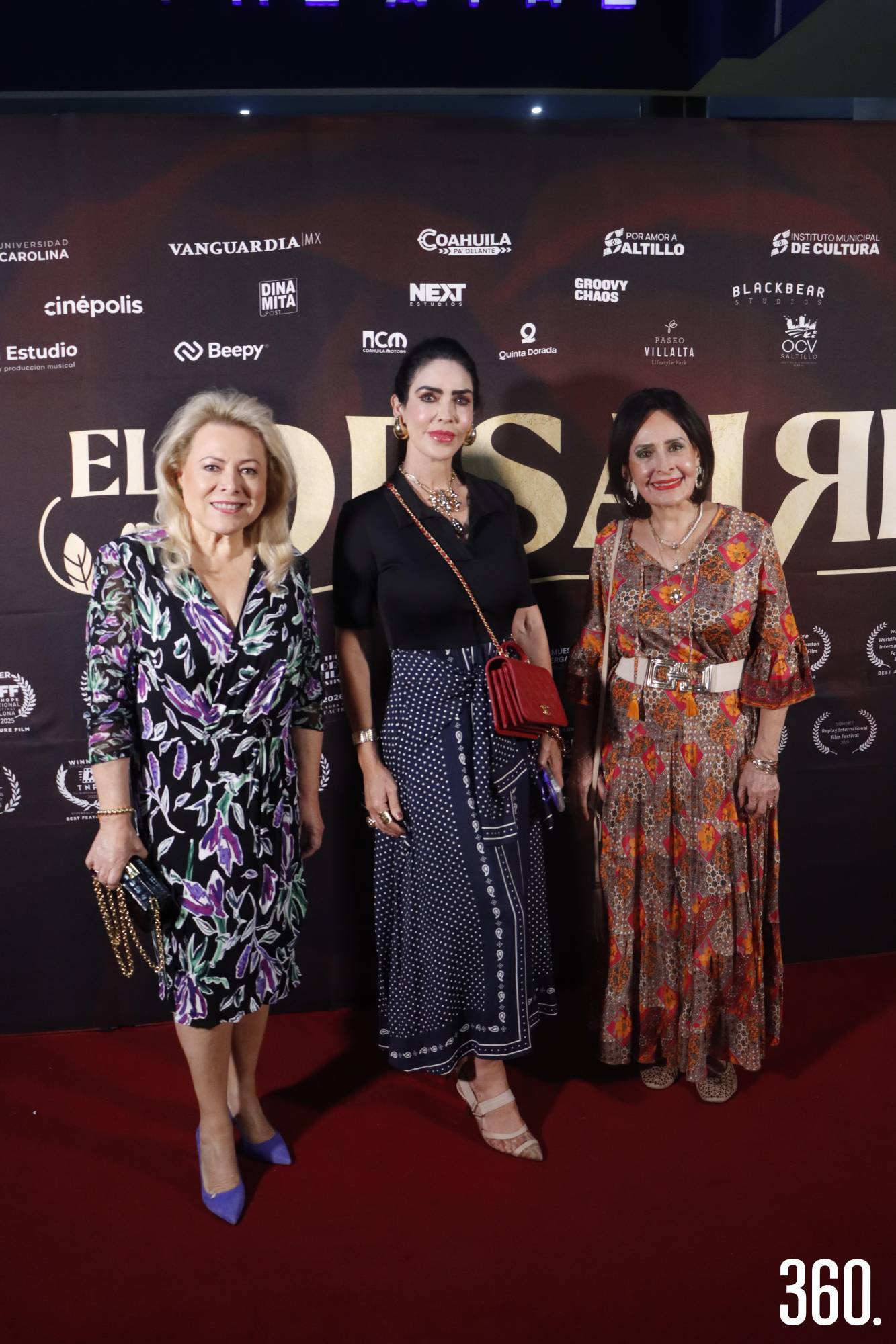 $!Marina Benavides de Castilla, Martha de Ruiz y Margarita G. Berchelmann.
