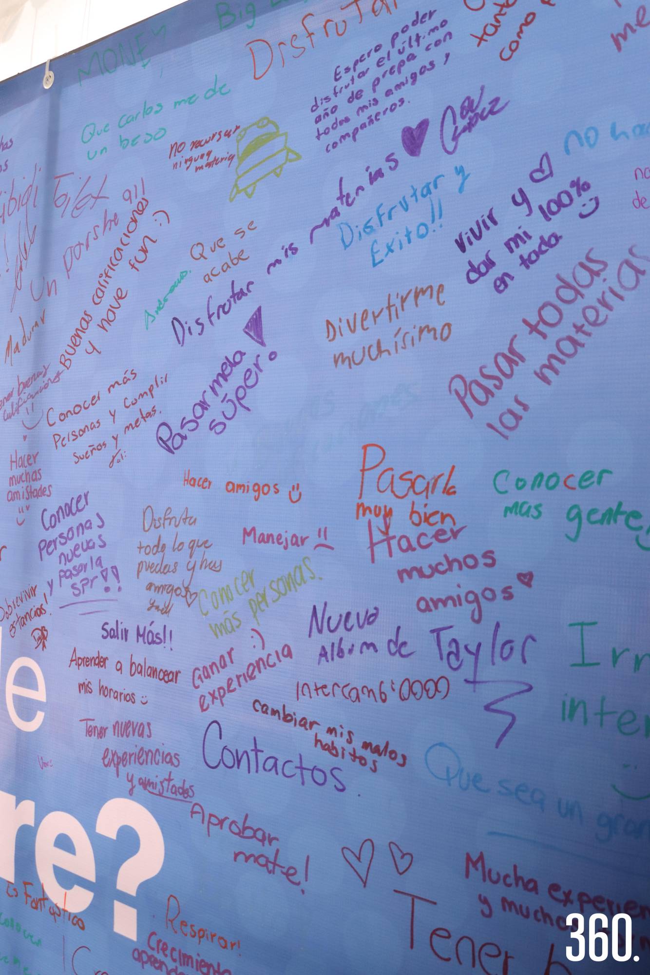 $!Algunos de los deseos de los estudiantes.