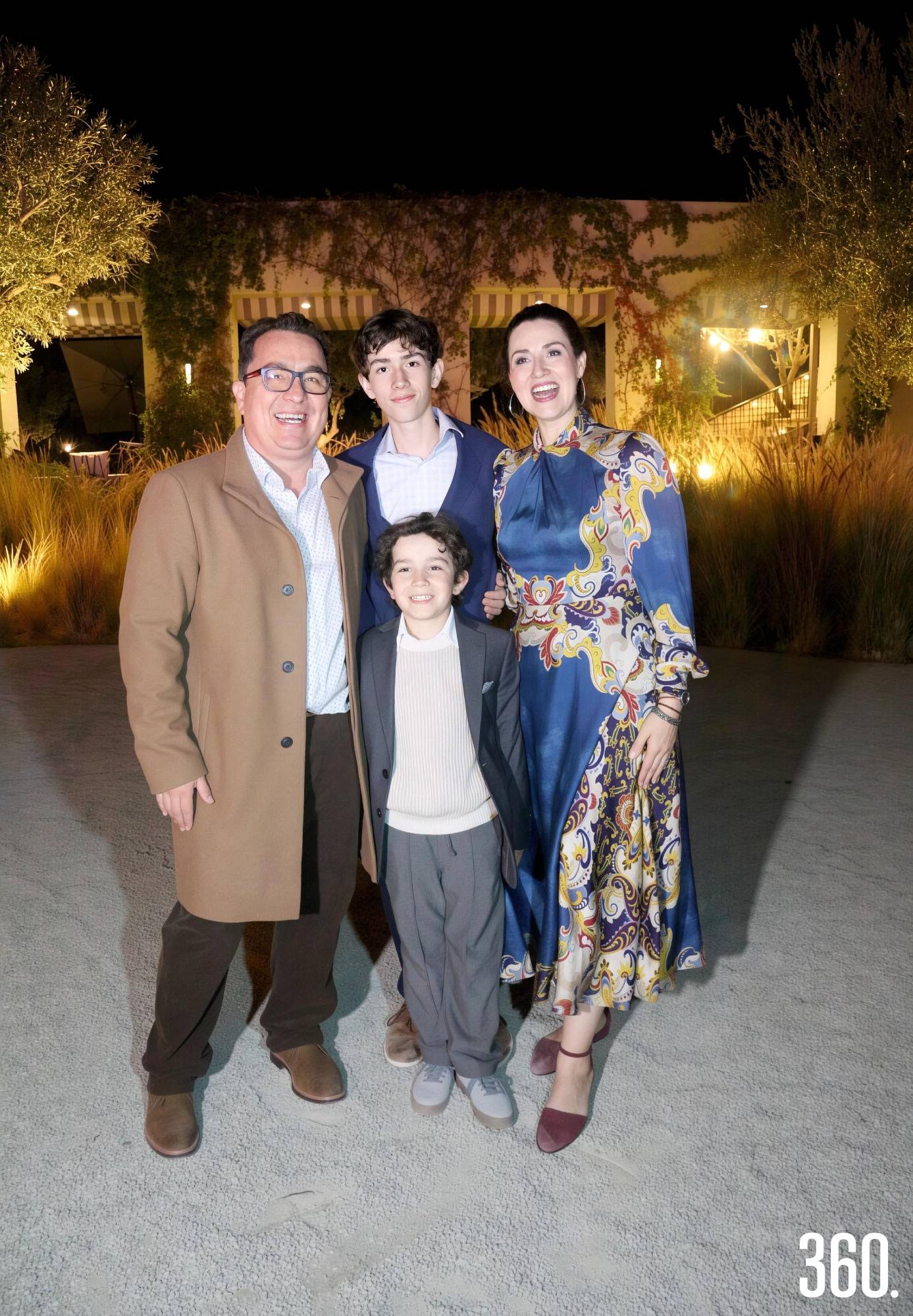 $!Francisco de la Peña Turner y Ana Violeta Horta con sus hijos, Daniel y Diego.