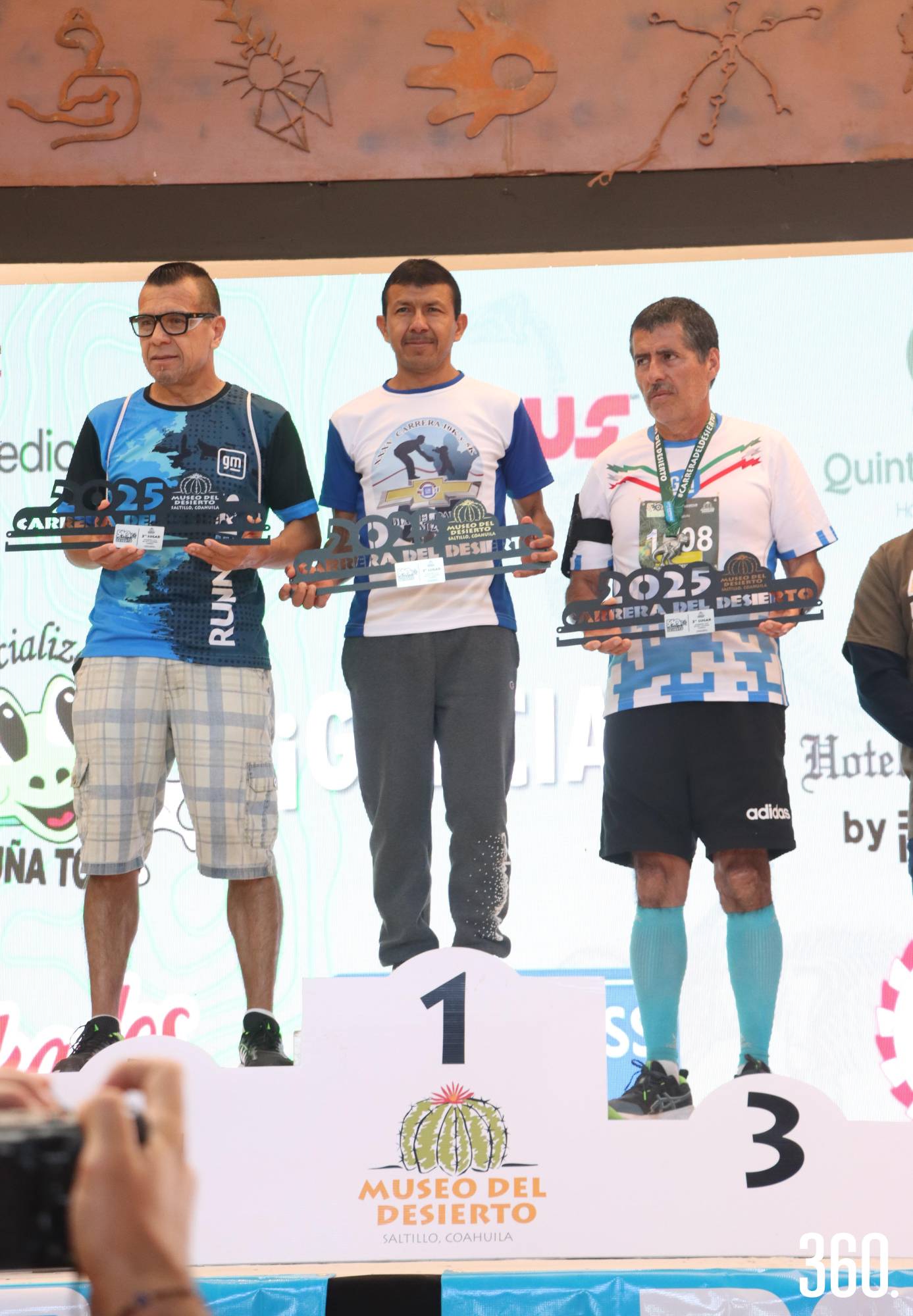 $!Rubén Martínez, Juan Alberto Tovar y Rogelio Cortés, 2ndo, 1er y 3er lugar Varonil 50 y más.