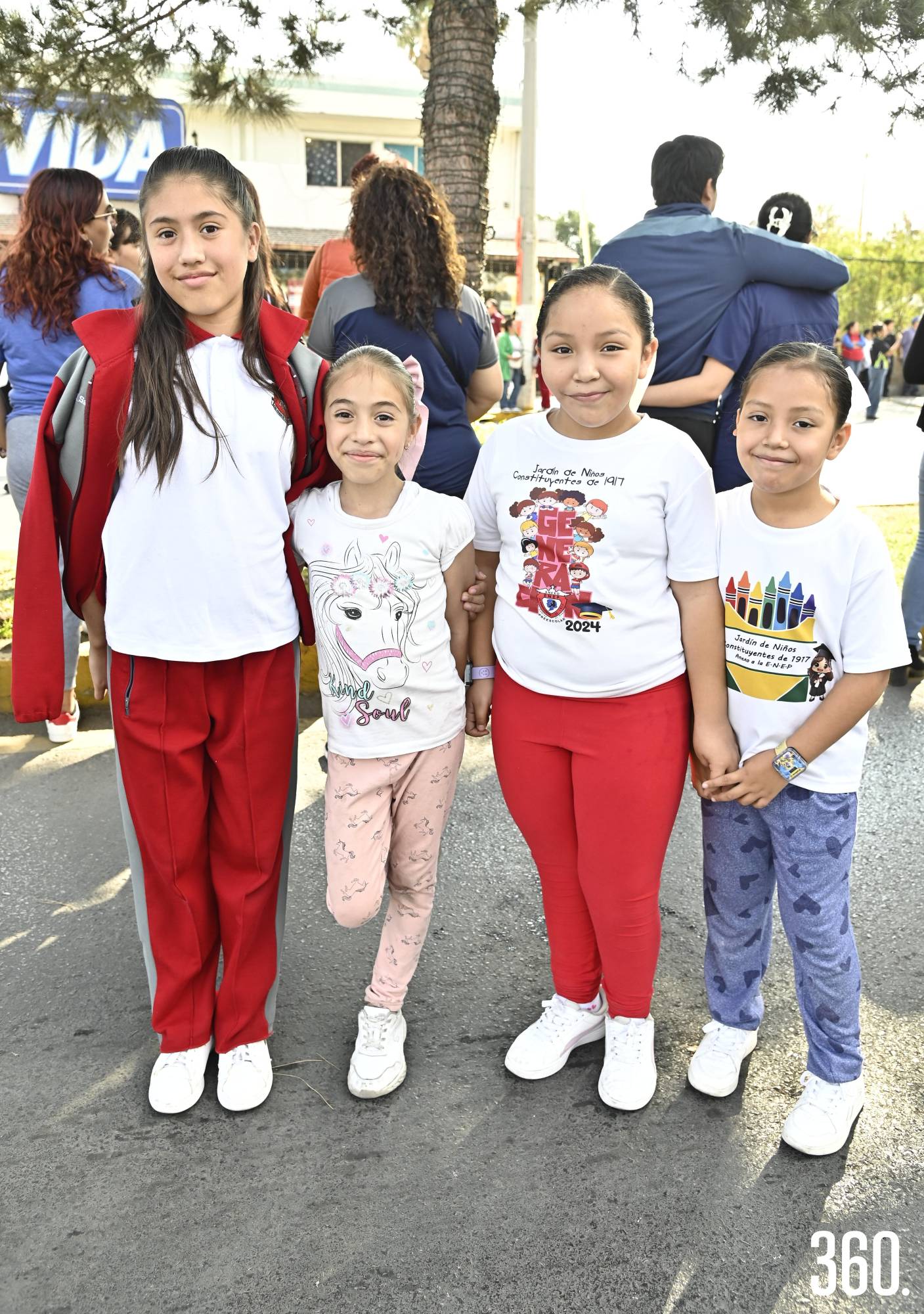 $!Samanta y Andrea Sánchez con Romina y Emma Carrizales.