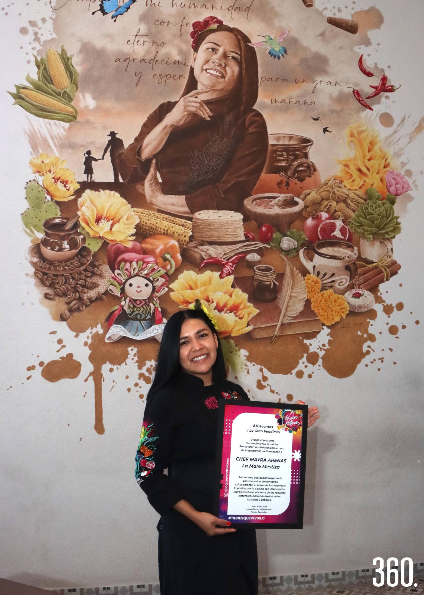 $!La Chef Mayra Arenas fue reconocida por su participación en la 4ta. Edición de “La Gran Vendimia, el Festival Internacional del Vino y la Buena Vida”.