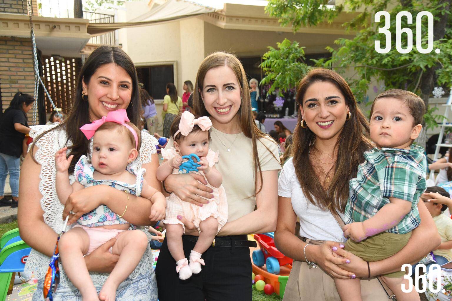 $!Ana Sofía Tovar y María Ángela Villalobos, Valeria Elguézabal e Inés Burciaga, Andrea Villalobos y Carlos Flores.