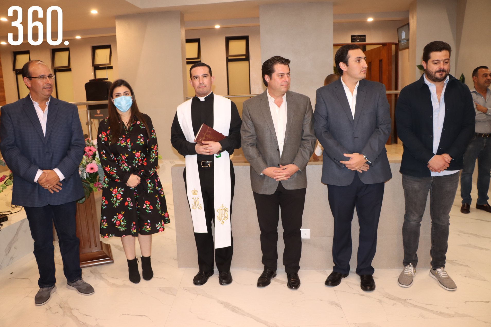 $!Enrique Salvador García, Ana Sofía Martínez, Padre Eduardo Boardman, Enrique Martínez, Jesús Carlos García y Eduardo Martínez.