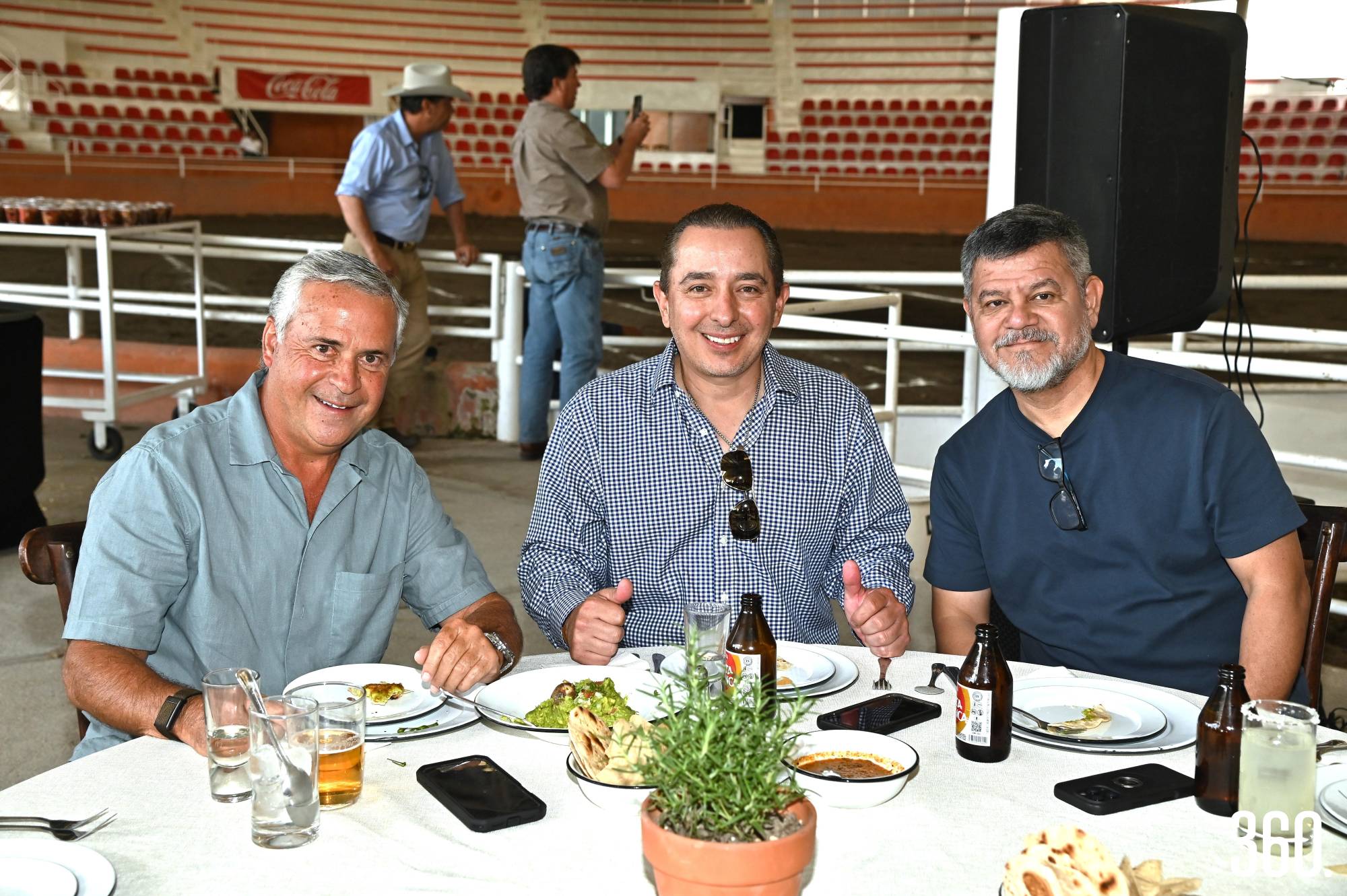 $!Óscar López, Javier Cabello y Ricardo Orellana.