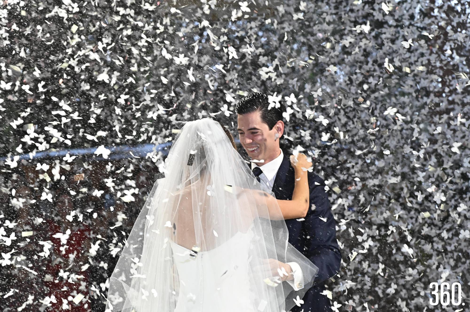 $!La alegría de los recién casados.