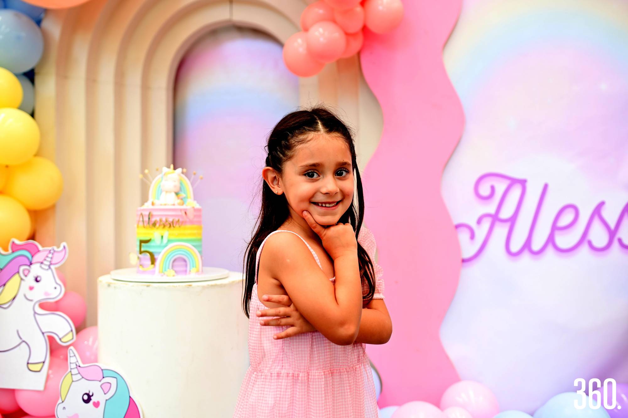 $!Alessa Ibarra Hernández celebró su quinto cumpleaños con una fiesta titulada “Unicornio´s Party”.