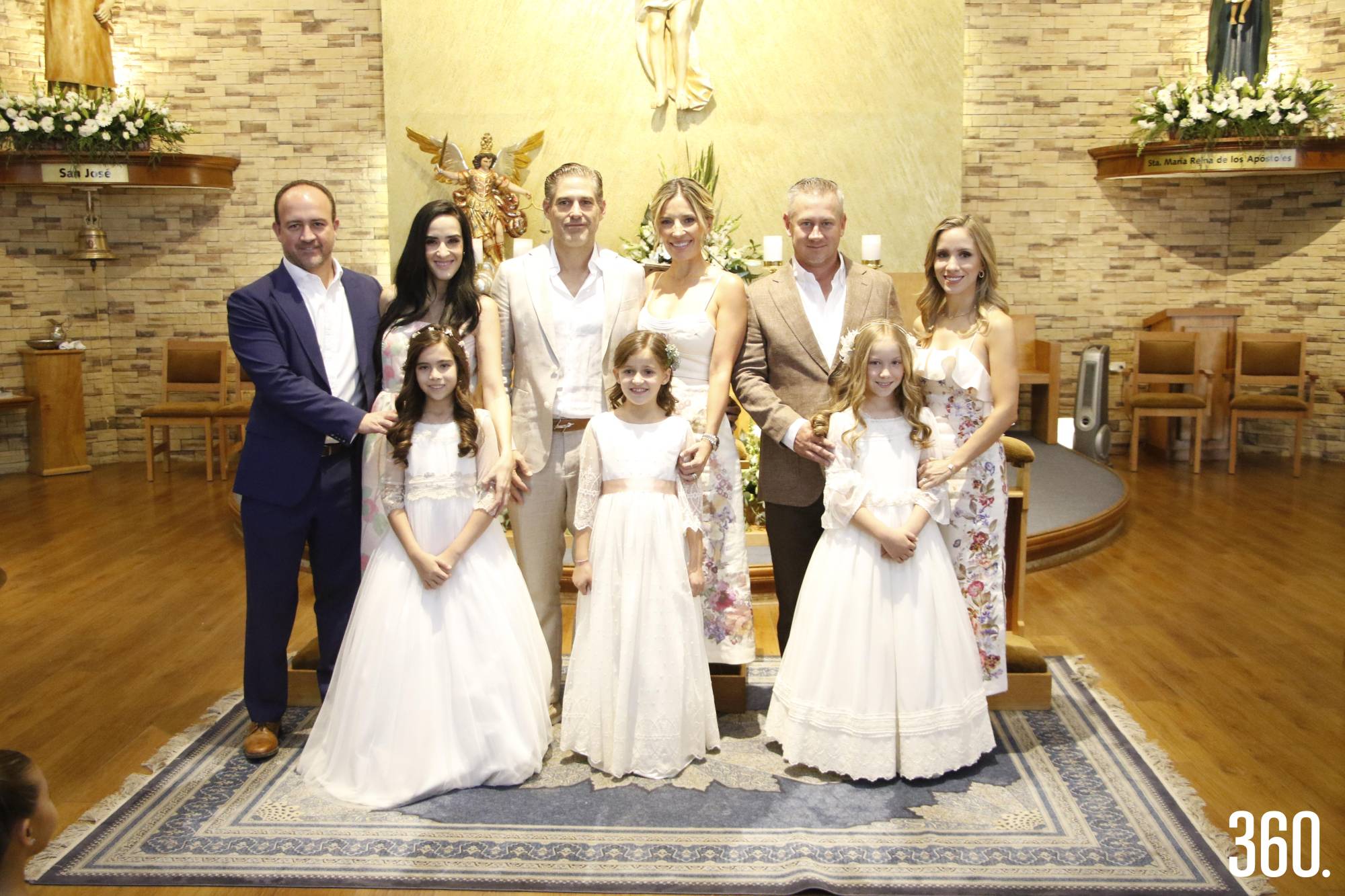 $!Eugenia Gentiloni, Ana María González y Emilia Morales con sus padres, Blas Gentiloni, Maru de la Peña, Fernando González, Lucía Fernandez, Mario Morales y Esthela Cantú.