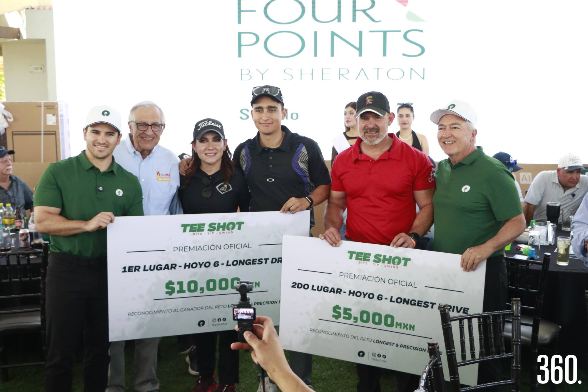 $!Juan Ricardo Luna y Alejandro González, 1er y 2ndo lugar Longest Drive Hoyo 6.