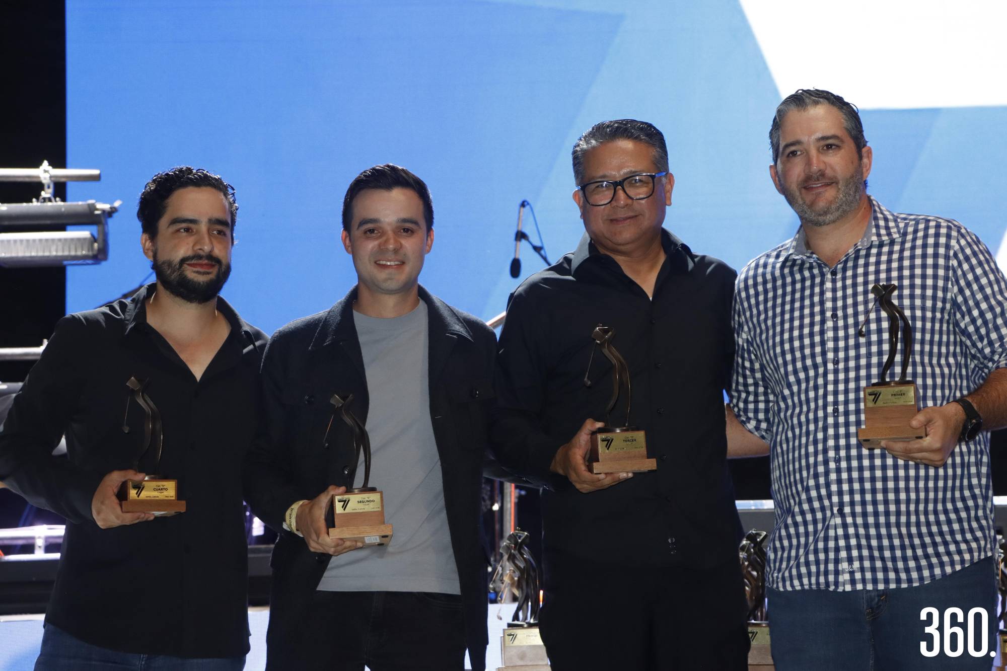 $!Martín Díaz, Ismael Anguiano, Juan Carlos Infante y Alejandro Pérez, Categoría E Varonil.