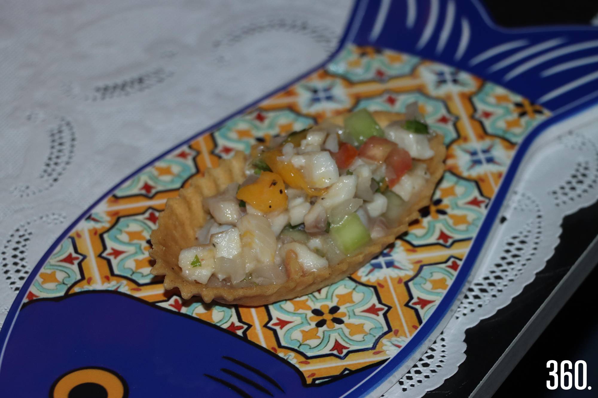 $!A los comensales se les ofreció de entrada ceviche.