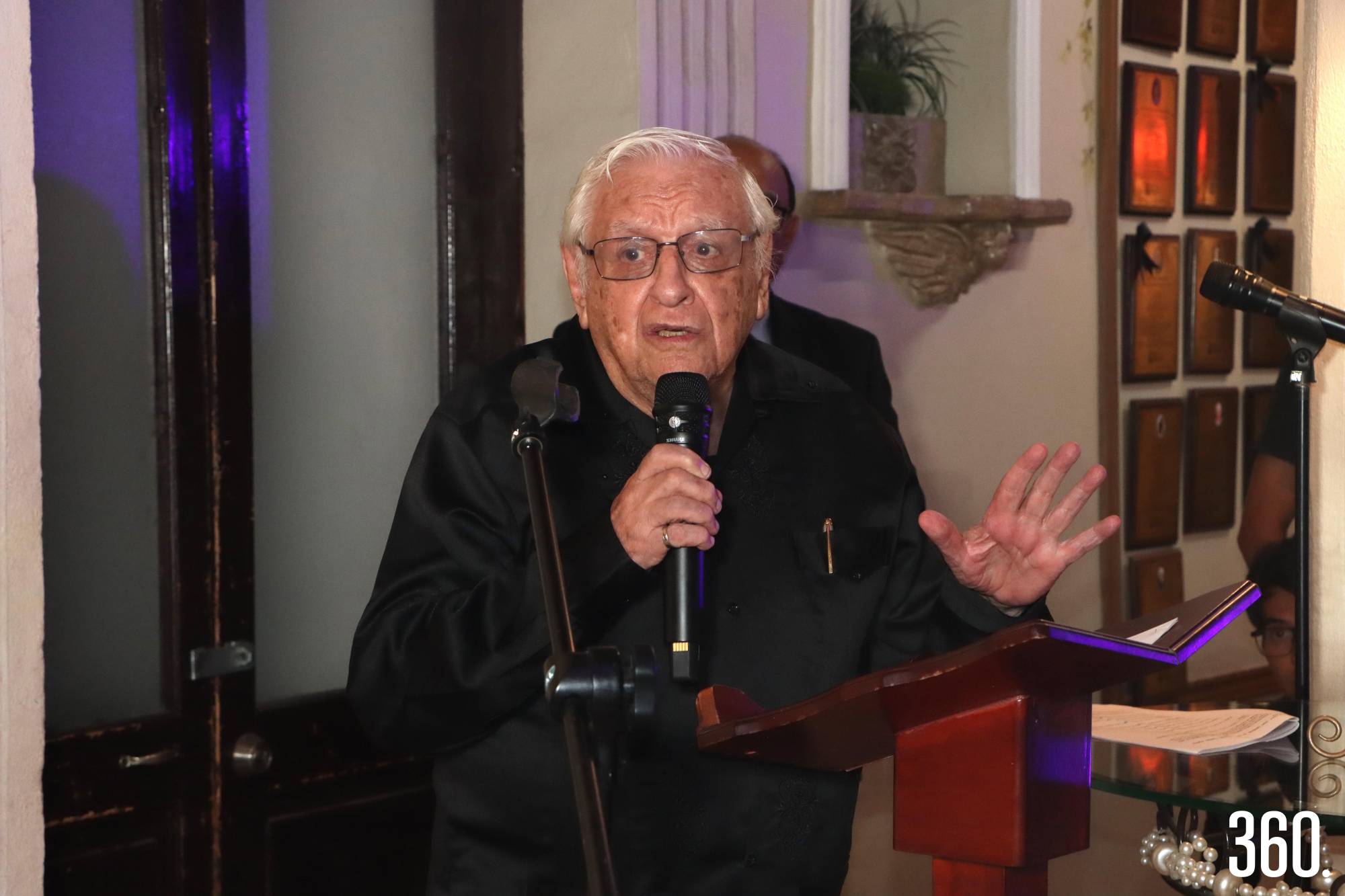 $!Armando Fuentes Aguirre “Catón”, agradeció el homenaje.