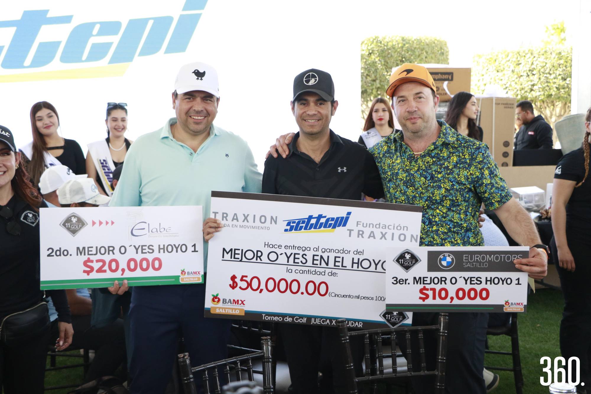 $!Luis Roberto Gutiérrez, Marco Antonio Cabello y Francisco González, 2ndo, 1er y 3er lugar OYE’s Hoyo 1.