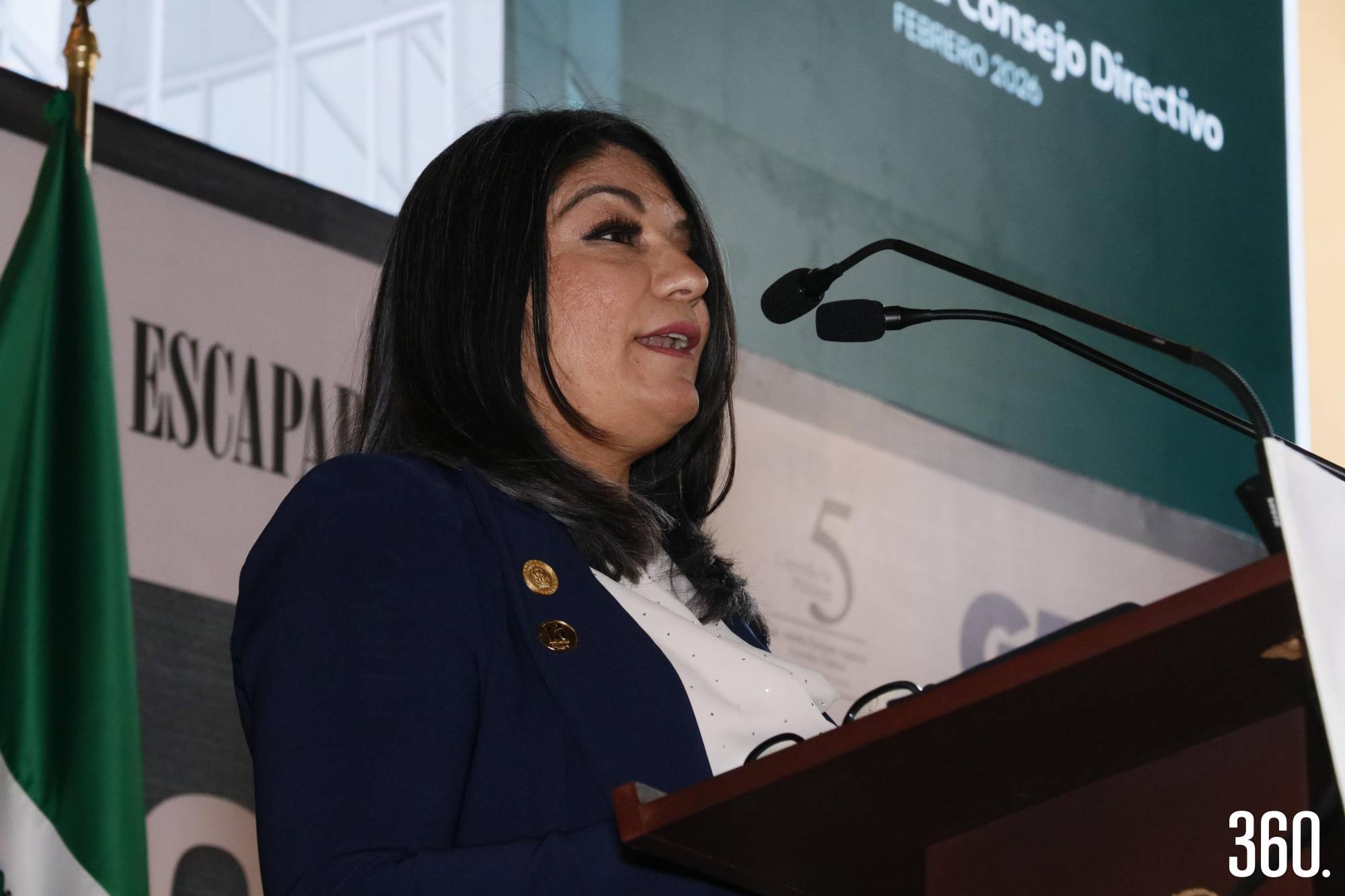 $!Sandra Cuevas Jáuregui presidenta saliente agradeció el apoyo de todo su equipo durante la gestión.