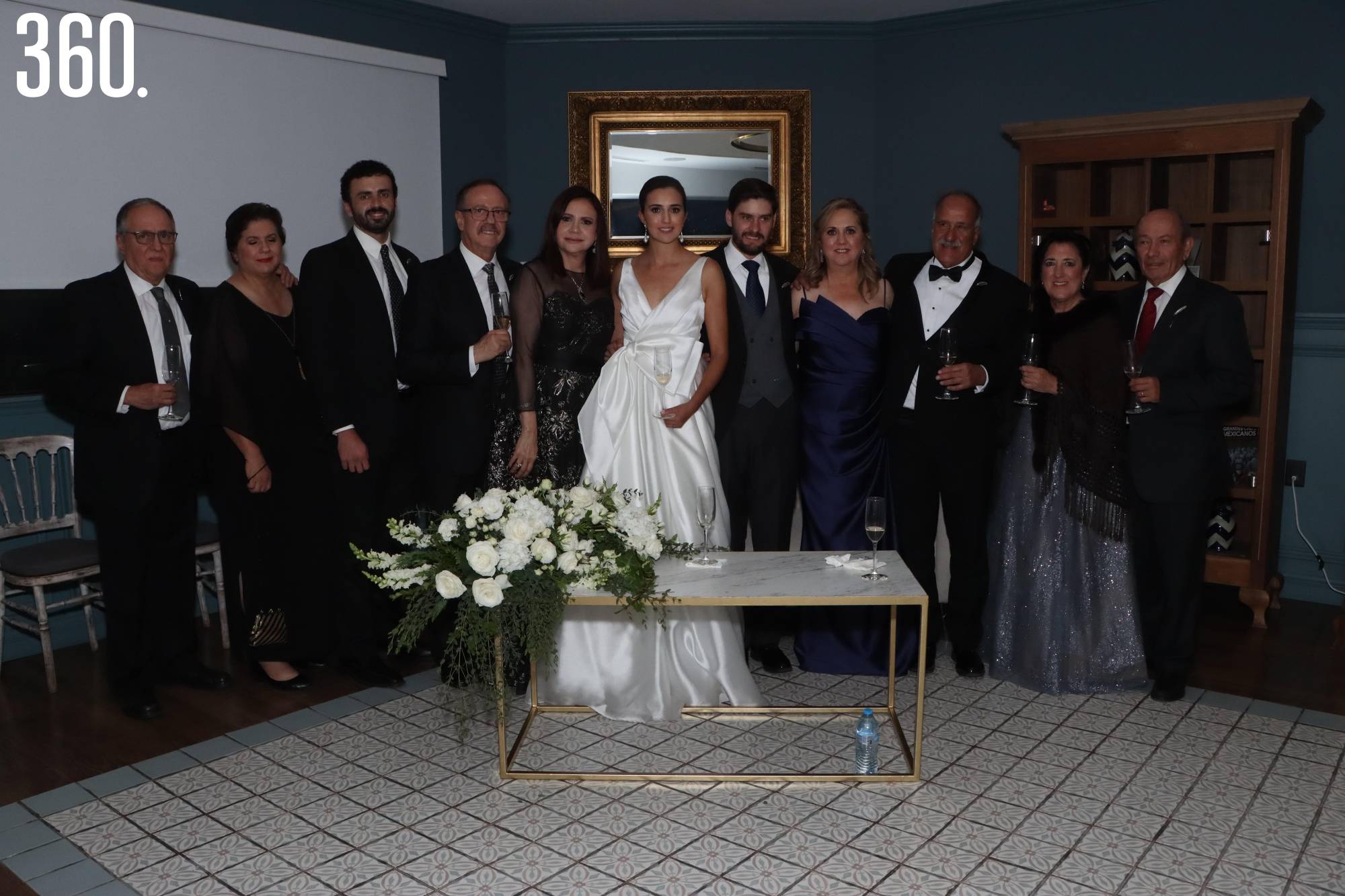 $!Los integrantes de la familia Lobo acompañaron al matrimonio Herrera Aguirre.