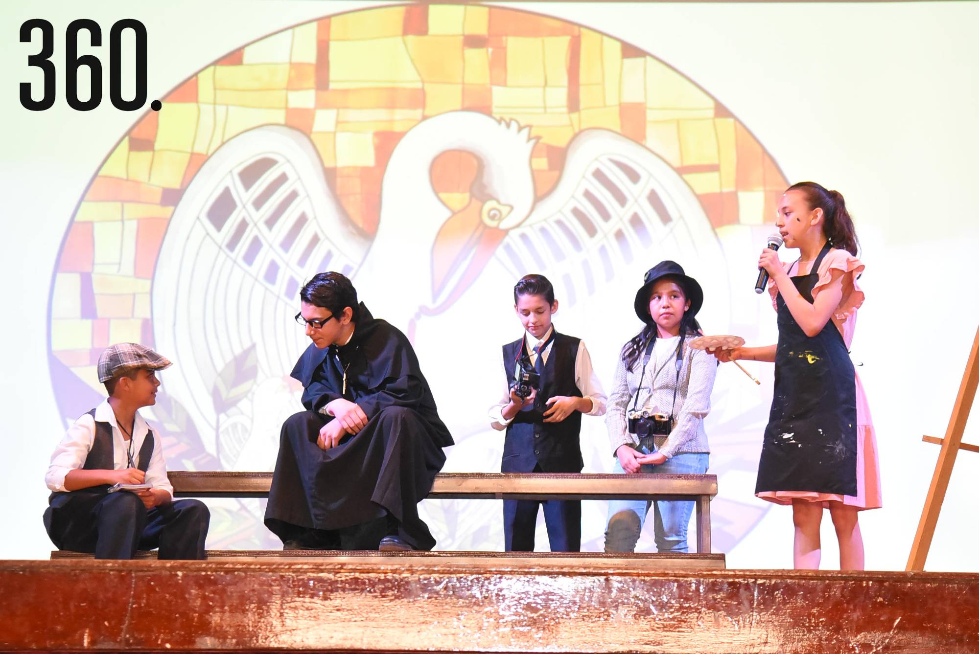 $!Alumnos de 6º grado de primaria presentaron una puesta en escena acerca de las virtudes de Antonio Plancarte.