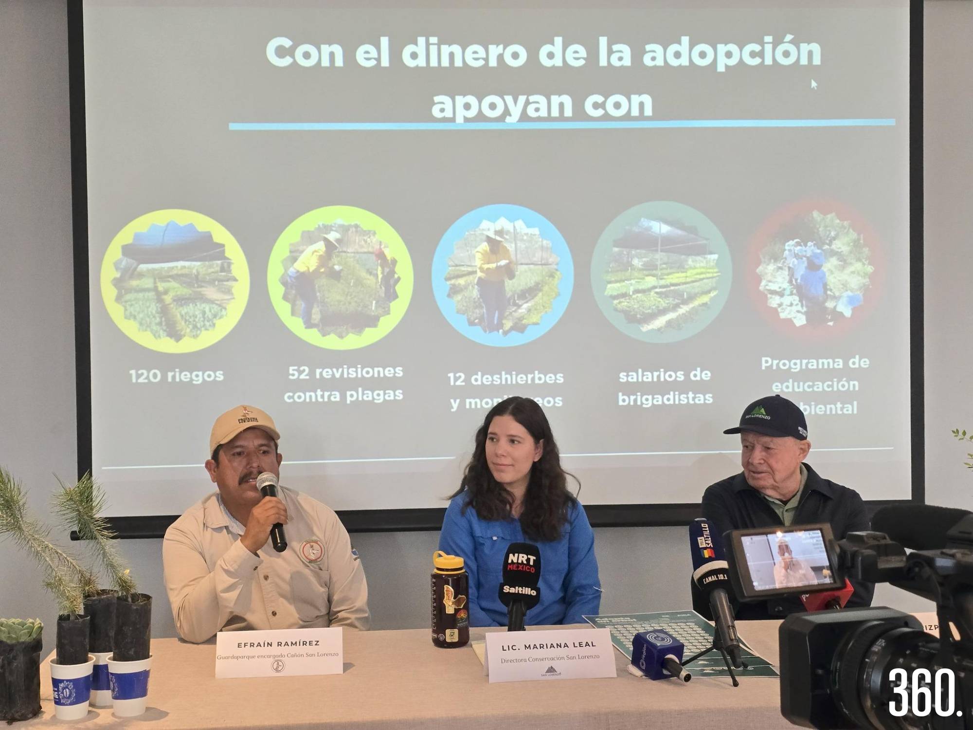 $!Efraín Ramírez, guardaparques encargado del cañón, Mariana Leal, directora de Conservación San Lorenzo y Alejandro Arizpe Narro, presidente de Conservación San Lorenzo.