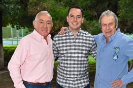 Erick con su papá, Genaro Múzquiz y su futuro suegro, Javier Ramírez.
