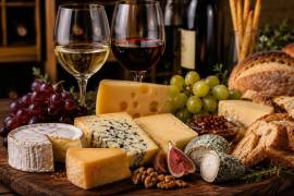 Una buena selección de quesos, vinos y pan rústico es la combinación perfecta para disfrutar un maridaje lleno de sabor y equilibrio.