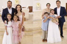 Foto derecha: Isabella con sus padres, Francisco Valdez y Brenda Siller, y su hermana, Victoria. Foto Izquierda: Karla con sus papás, Karla González y Carlos Dávila, y sus hermanos, Carlos y Mario.