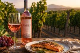 Un vino rosado mexicano acompaña este recorrido por los ciclos de la vid y marida con un salmón a la parrilla con hierbas finas.