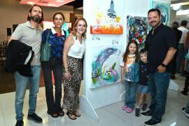 Ricardo Moreno, Mónica y Cynthia Robles, Paulina, Lucas y Héctor de León.