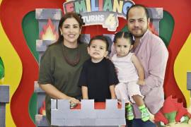 Samantha Natividad, Emiliano, Constanza y Jesús Fernando Rodríguez.