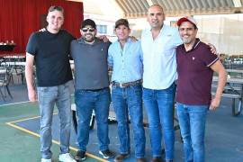 Cruz Aguirre, René Moreira, Sergio Villarreal, Jorge César y Mauricio Cortés.