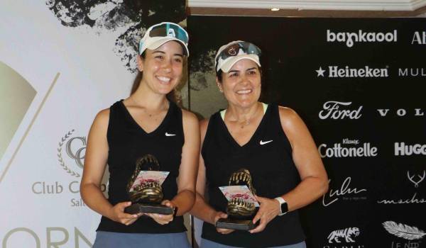 Alejandra Recio y Gaby Martinez, 1er lugar Dobles Femenil B.
