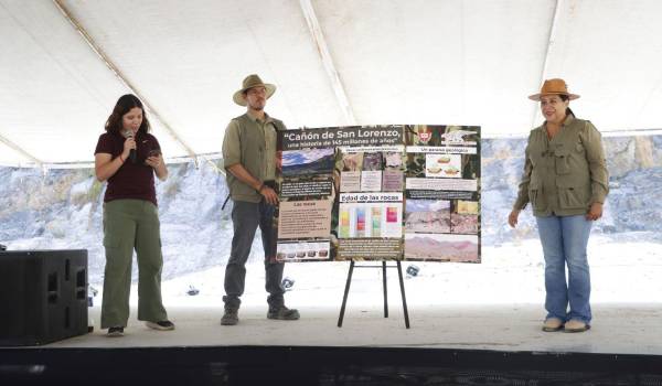 Mariana Leal, directora de Conservación San Lorenzo A.C.; Andrés Eduardo Bermúdez y Belinda Espinosa, expertos, participaron en las actividades de esta segunda edición.