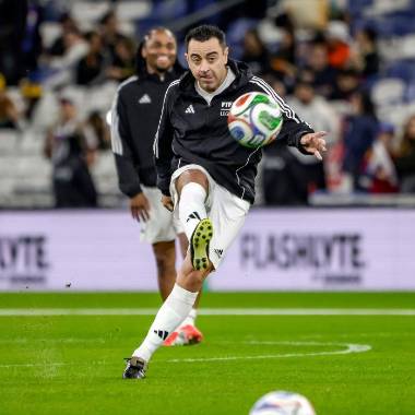 Xavi Hernández fue clave para el equipo internacional en el ataque.