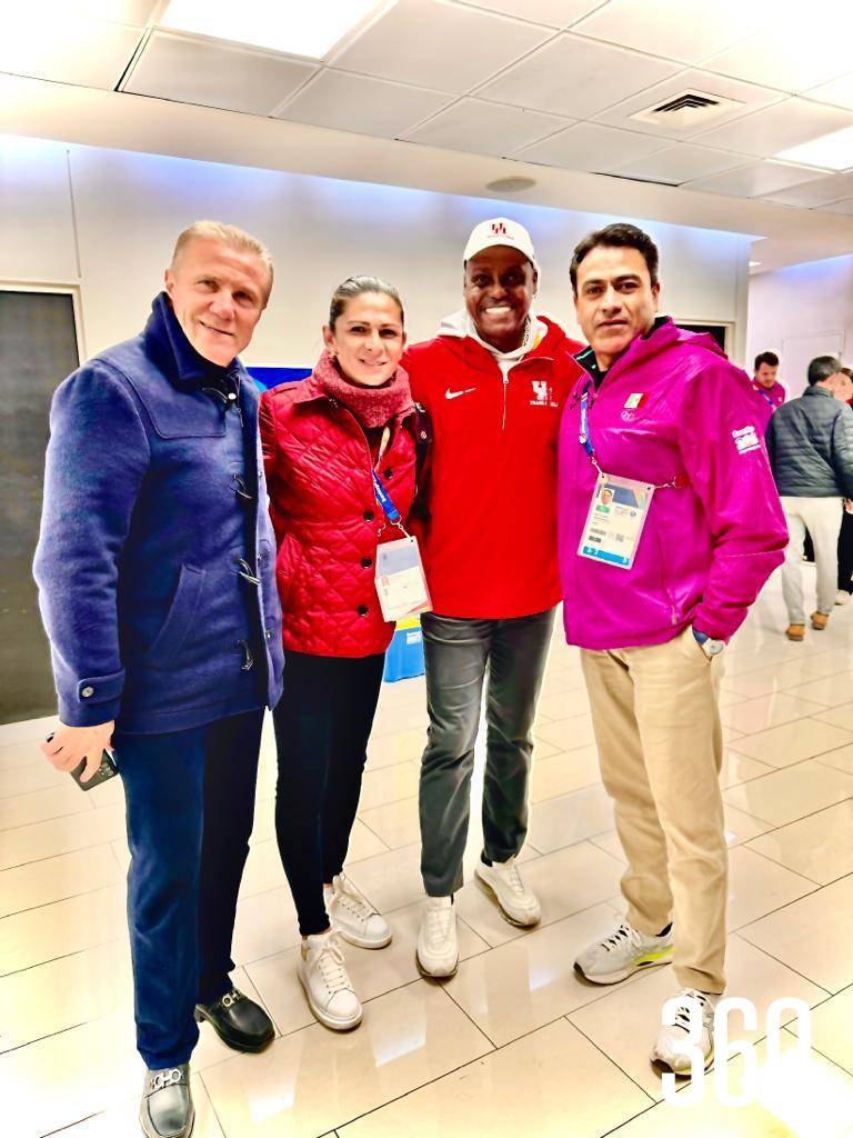 $!Con Sergey Bubka, Ana Guevara y Carl Lewis, leyendas del atletismo mundial.