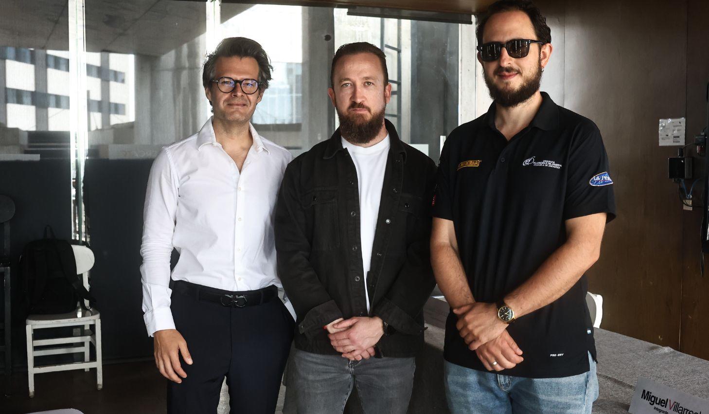 Natanael Espinoza, Fabio Gentiloni y Miguel Villarreal.