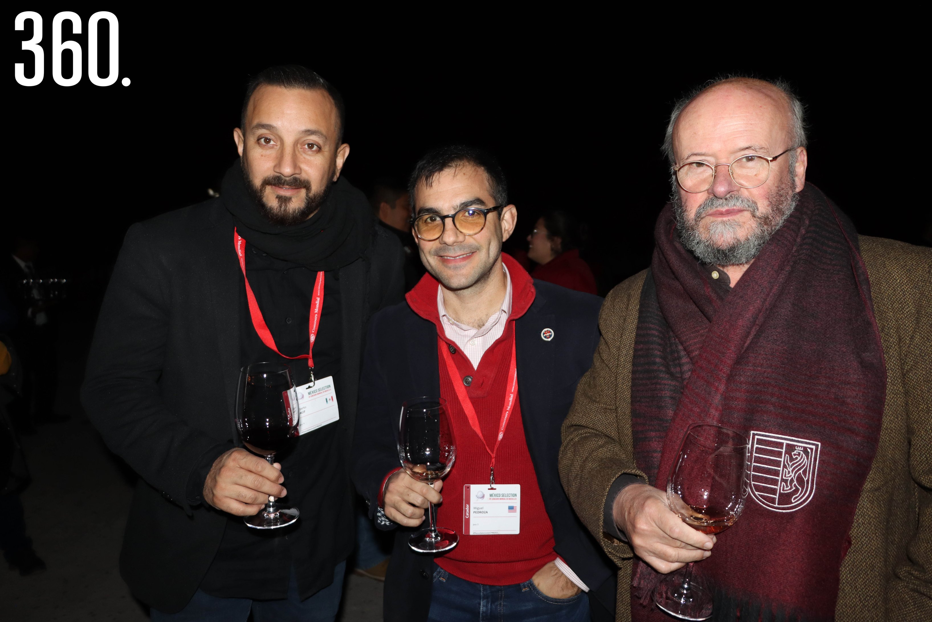 Alberto Racif, Miguel Pedroza y Javier Rueda.