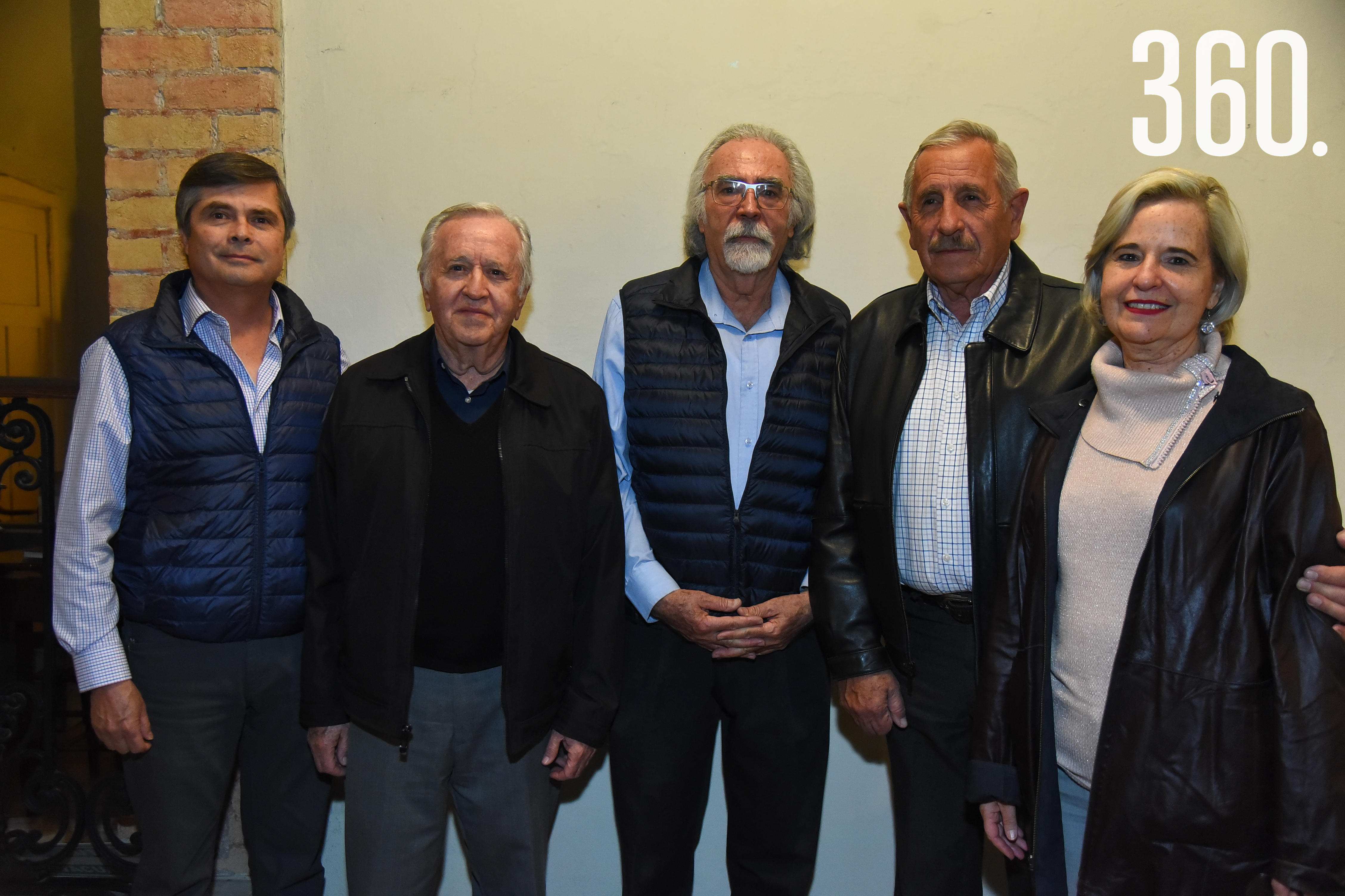 Bernardo Gurza, Mario Dávila Flores, Mario Zertuche, Jorge Garza y Gloria Luz González.