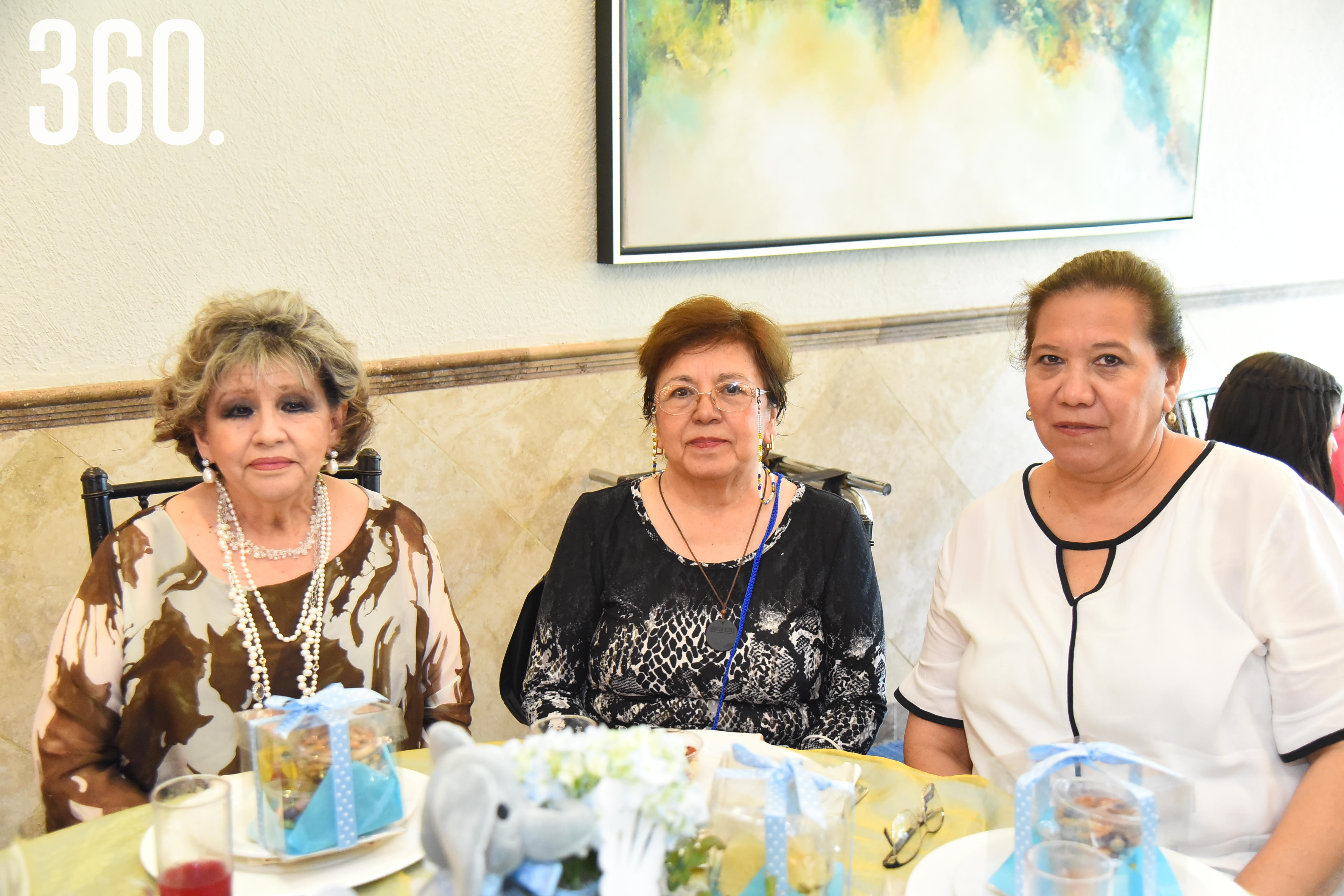 Nora Elia de Berlanga, Elsa Valdés Castro y Sheila Reyes de Valdés.