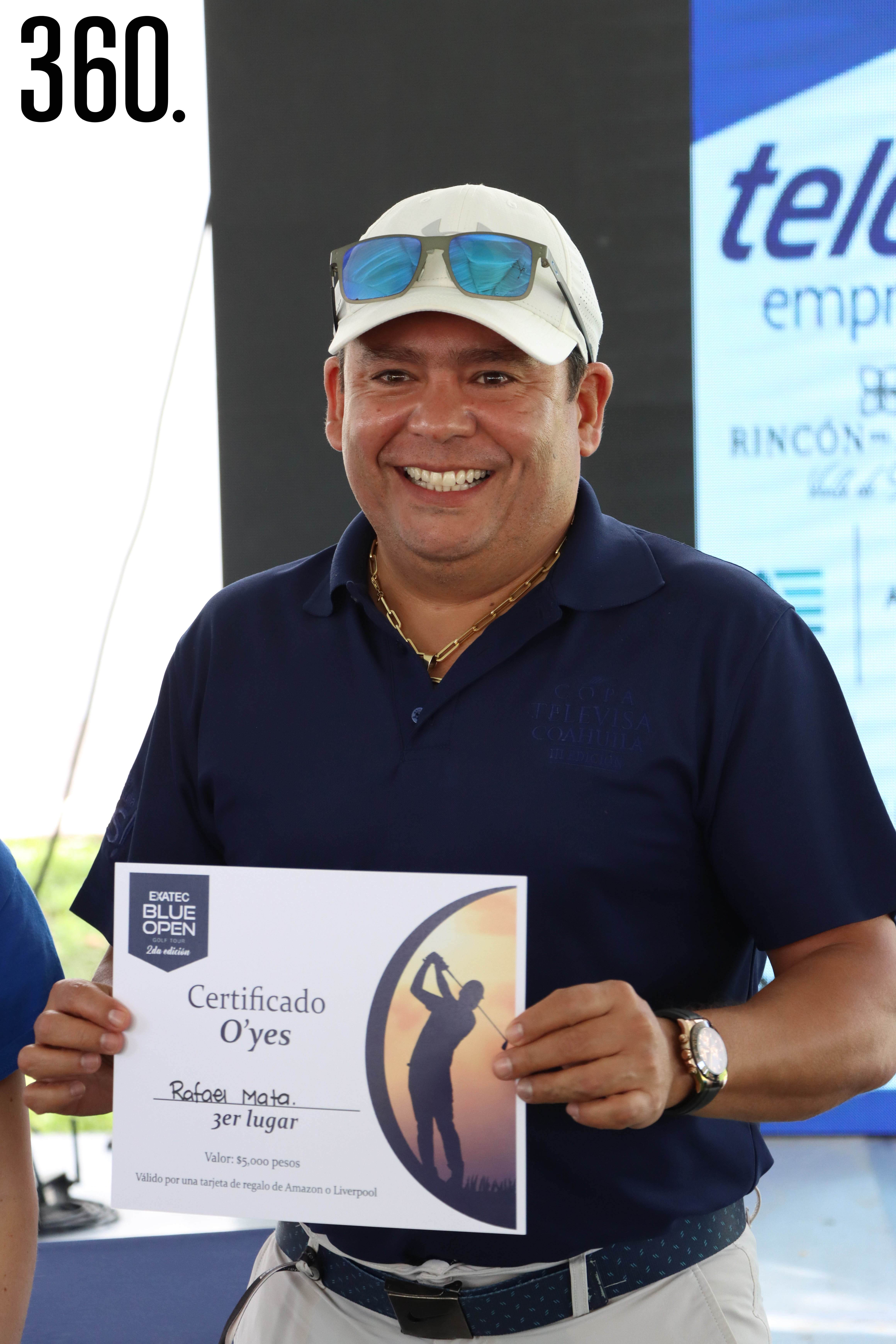 Rafael Mata, 3er lugar en O’Yes del Hoyo 18.