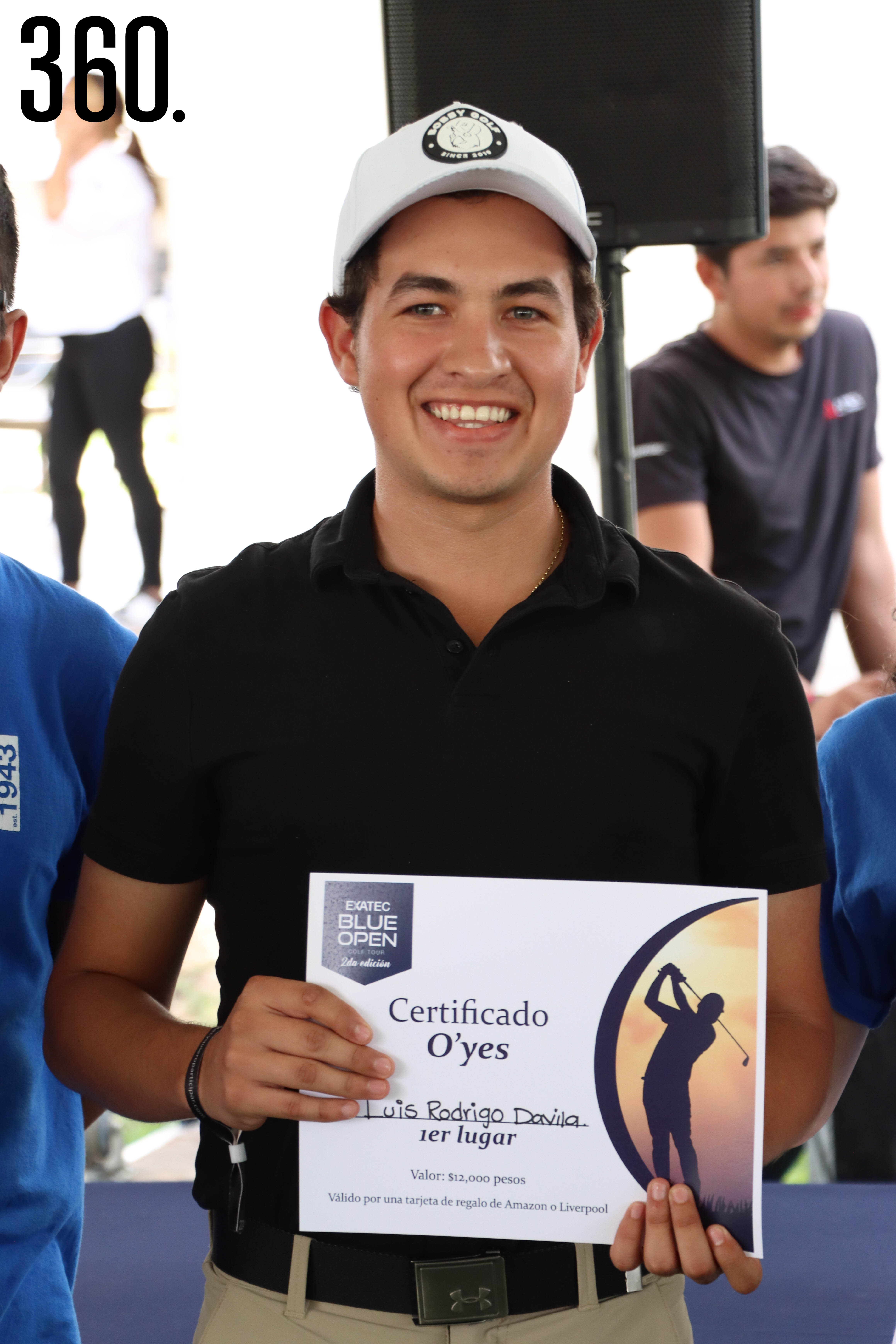 Rodrigo Dávila, 1er lugar en O’Yes del Hoyo 18.