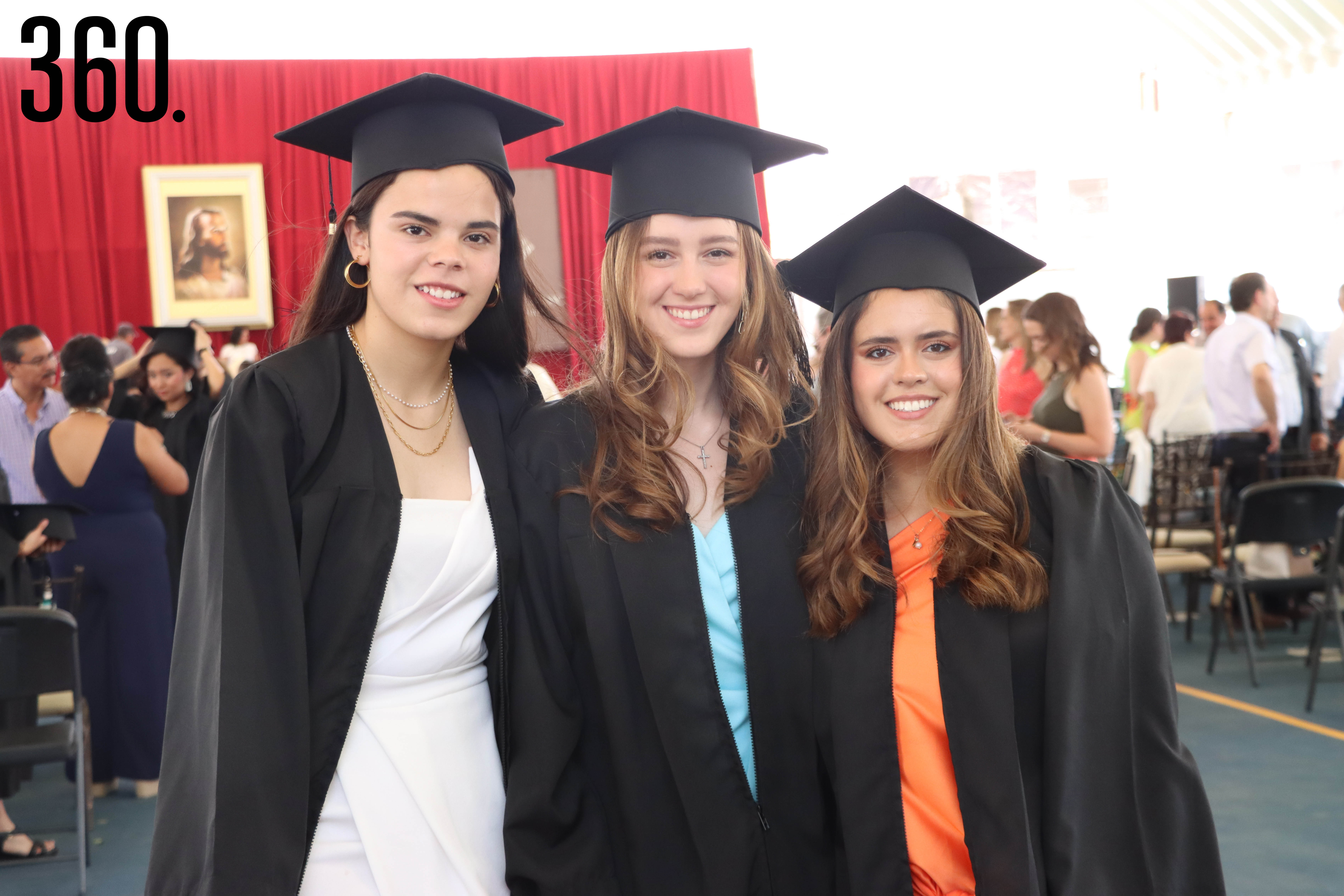 Andrea Garza, Dafne Morales y Amira Rodríguez.