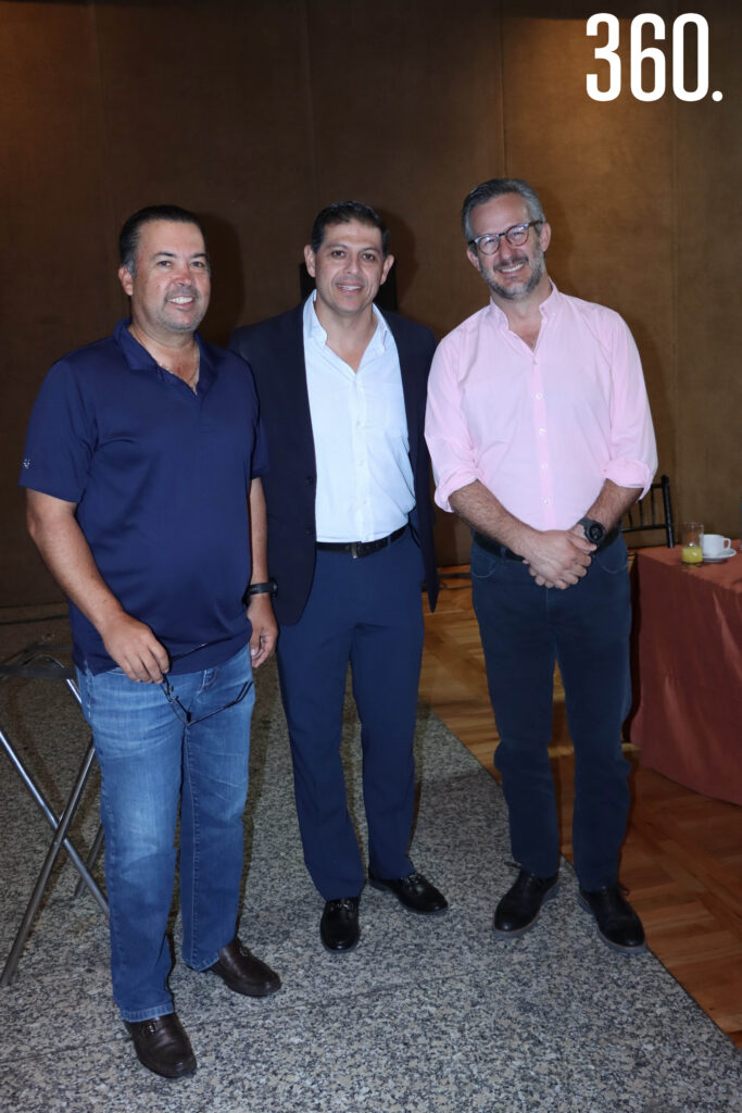 Emérico Pedraza, Octavio Pimentel y Emmanuel Garza.
